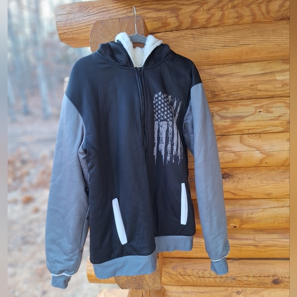 Custom made Faux Fur Flag Coat - Picture 14 of 16